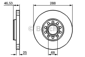���� ��������� ���. VW Passat B5/Skoda Superb 25x288mm
