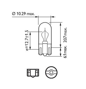 ����� 12V 3W W2,1x9,5d  
