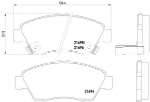 ������� ��������� HONDA CIVIC 1.4I/1.6I 91-01