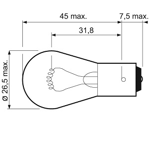 ����� 12V P21W BA15S