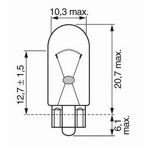����� 12V 5W W2,1x9,5d  