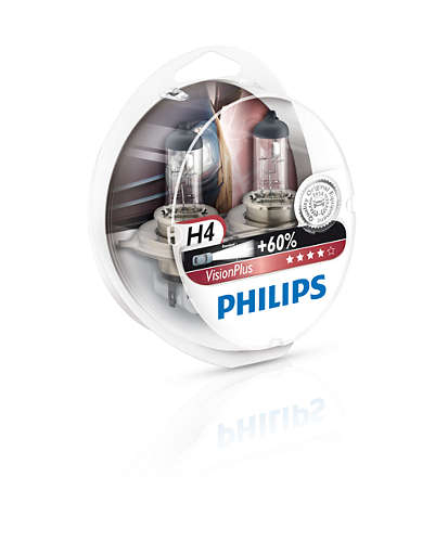  4 12V 60/55W+60% P43t-38 Vision Plus