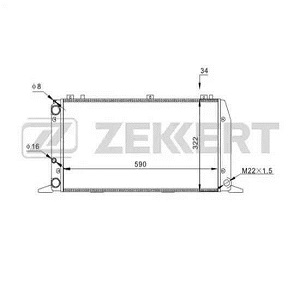  AUDI 80 IV, V 86-, Coupe 89-, Cabriolet 93- Radiator