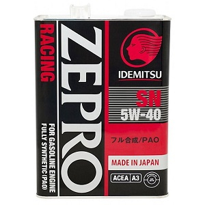   IDEMITSU ZEPRO RACING 5W40 SN/ACEA A3 4.