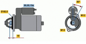  AUDI 80/100 1.8/2.0 (12V/1.0KW)