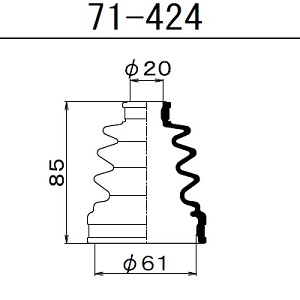   SUBARU (d=20 D=61 H=85)