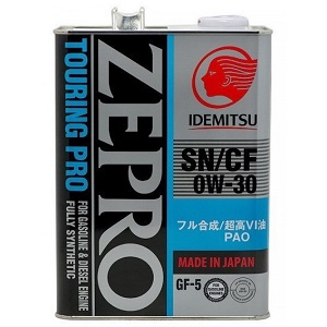   IDEMITSU ZEPRO TOURING PRO SN/CF GF-5 0W-30 4.