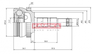  OPEL COMBO 01-> 22/28/52MM/29ABS