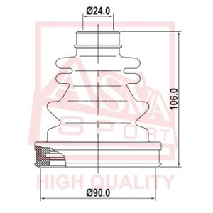   TOYOTA COROLLA(93-95) 24x74x100