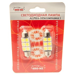 - 12V C10W 36 6SMD  SHO-ME