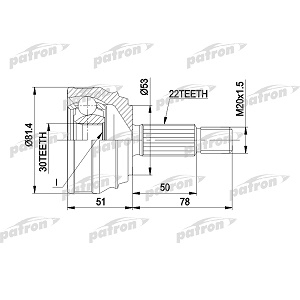  VW GOLF II, JETTA II 8.83-, VENTO 1.4-1.6 11.91- 22x53x30  