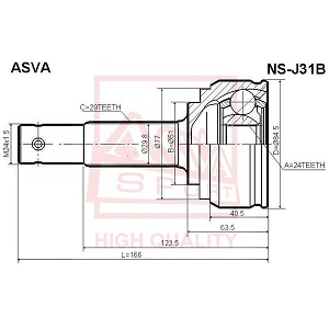  NISSAN TEANA J31 2003-2008  24x56x29