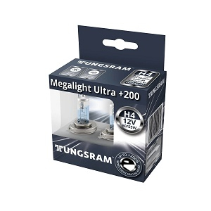  H4 TUNGSRAM Megalight Ultra +200% 60/55W P43t