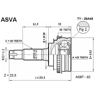  TOYOTA 23x56x26