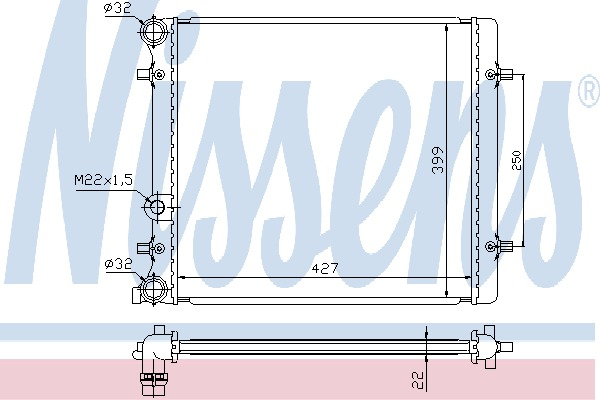  VW GOLF4 1.4i/1.6i 97> (430x415x23)