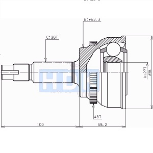  TOYOTA Camry 2001-2006   (27x63.3x26)