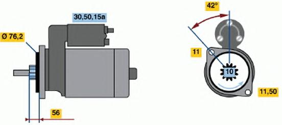  VW GOLF2/PASSAT 1.6-2.0 88-99 (12V/1.0KW)