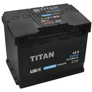 p TITAN CLASSIC 6 60.0 A/h 12V 510 A 242175190