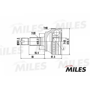  LANDROVER FREELANDER 1.8/2.0D 98-00 .(ABS) 28*32*55,6